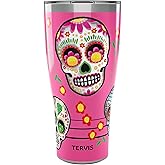 Tervis Traveler Sugar Skulls Triple Walled Insulated Tumbler Travel Cup Keeps Drinks Cold & Hot, 30oz, Stainless Steel, 20oz