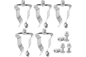 DTTBGG Basement Window Well Cover Spring Clips Hardware Kit for Basement Courtyard Exterior Window Well, 2.3'' x 1.5'' x 0.8'', 5 PCS, Stainless Steel