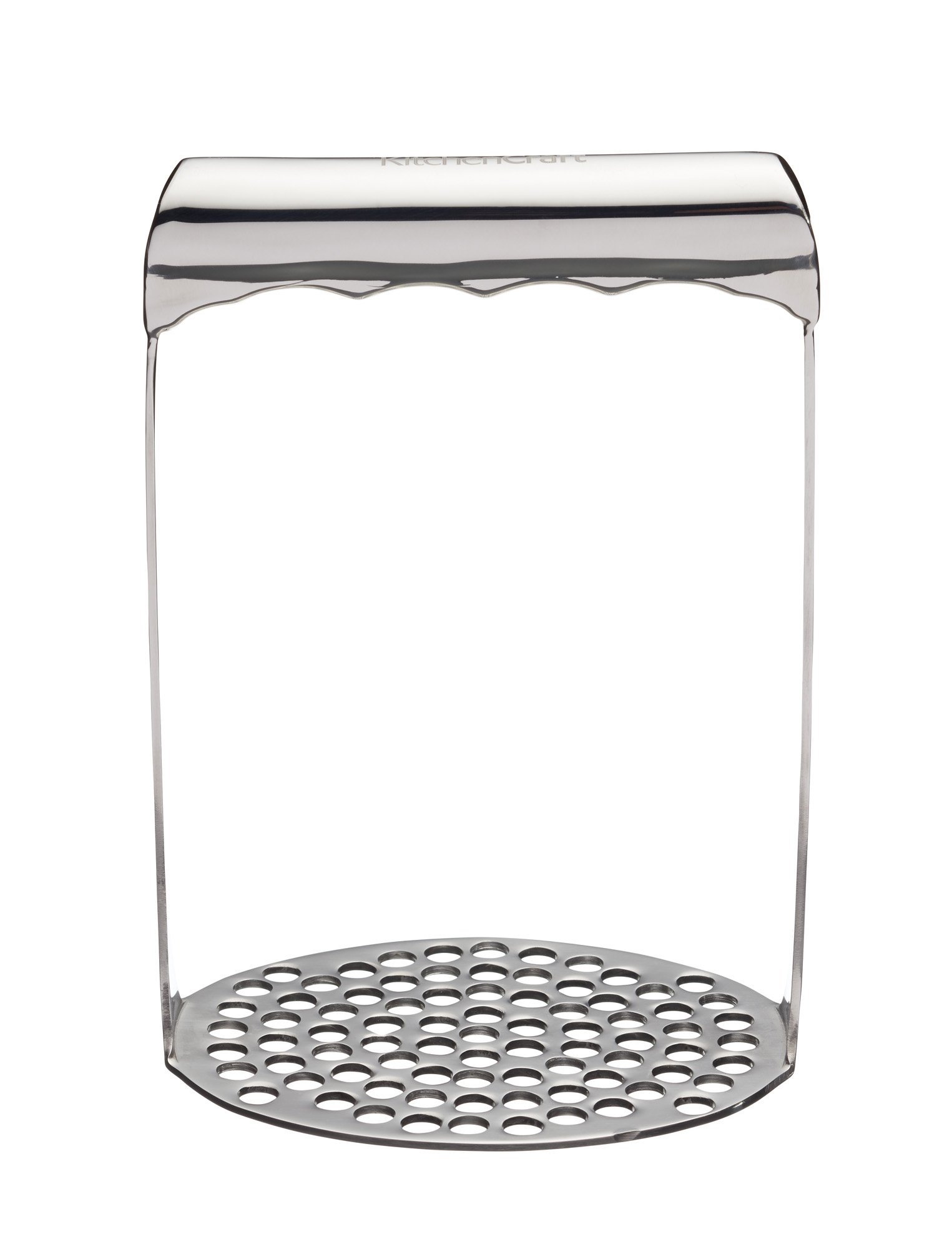 KitchenCraft Short-Handled Round Potato Masher, 7 x 11 x 16 cm (3" x 4.5" x 6.5")