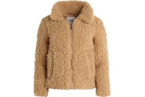 Steve Madden Girls' Jacket – Zip Up Sherpa Fleece Sweatshirt Jacket – Casual Teddy Coat for Girls (4-16)
