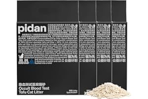 pidan Tofu Cat Litter Clumping,Flushable,Ultra Absorbent and Fast Drying, 100% Natural Ingredients Litter,Solubility in Water,Really Dust-Free,Less Scattering (5.3lb×4bags)