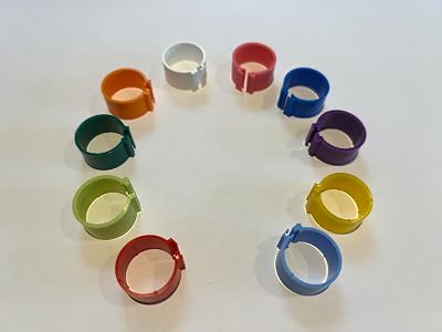 SM Pet Supplies 25x 16mm Reusable Clip On Leg Rings Poultry Chickens Ducks