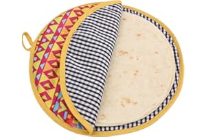 Yosoo Health Gear Insulated Tortilla Warmer Pouch, Microwaveable Cloth Keeper, for Tacos Naan Pizza Breads