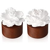 Acellegic 2 Pcs Ceramic Flower Diffuser Passive Essential Oil for Room | Diffuser Flower Ceramic Aromatherapy, Non Electric Battery, Home Office Tabletops Bathroom Decor, Christmas Birthday Gifts