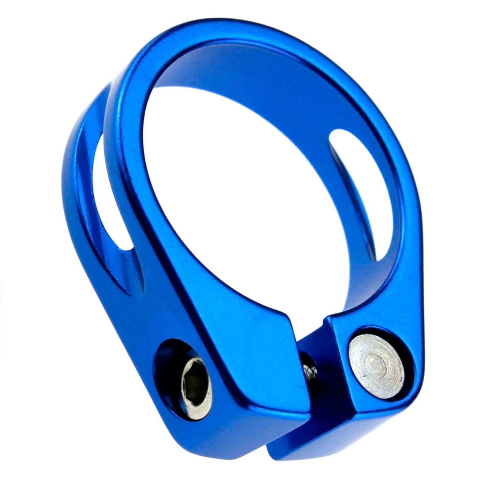 YINETTECH 34.9mm Alloy Mountain MTB/Road Bike Bicycle Cycling Seat Post Clamp Blue