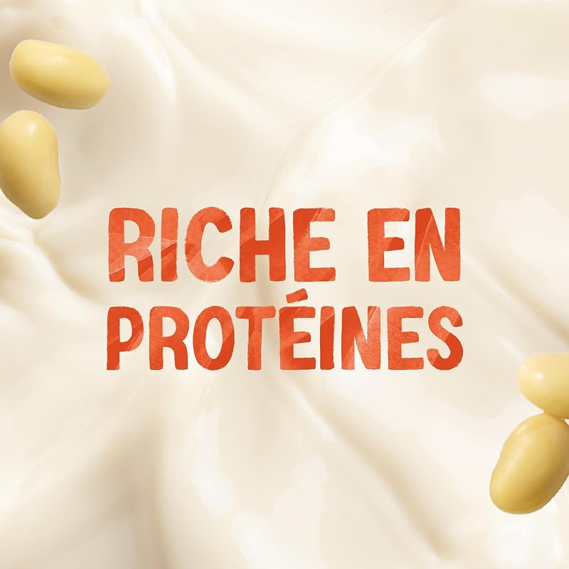 - Boisson végétale - Soja sans sucres - 1L - Lot de 8x1L