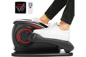 ANCHEER Under Desk Elliptical, Electric Ellipse Leg Exerciser While Sitting for Seniors Adults, Quiet Portable Motorized Seated Foot Pedal Exerciser with Remote Control for Home Office Use