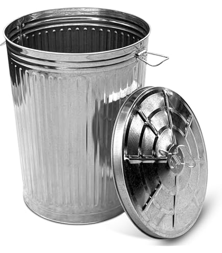 Amazon.com: Witt Industries Galvanized Steel Garbage Can, Heavy