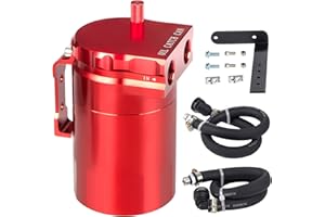 JDMON Oil Catch Can, Passenger Side Oil Separator Compatible with Ford F150 2.7EB 3.5EB 5.0L Passenger Side 2011-2021, Expedition 3.5L EcoBoost 2018-2021, Raptor 3.5L Ecoboost 2017-2021, 350ml Red