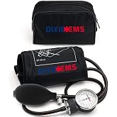 Dixie EMS Deluxe Aneroid Sphygmomanometer Blood Pressure D-Ring Cuff - Black
