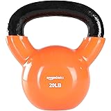 Amazon Basics Vinyl Kettlebell - 20 Pounds, Orange