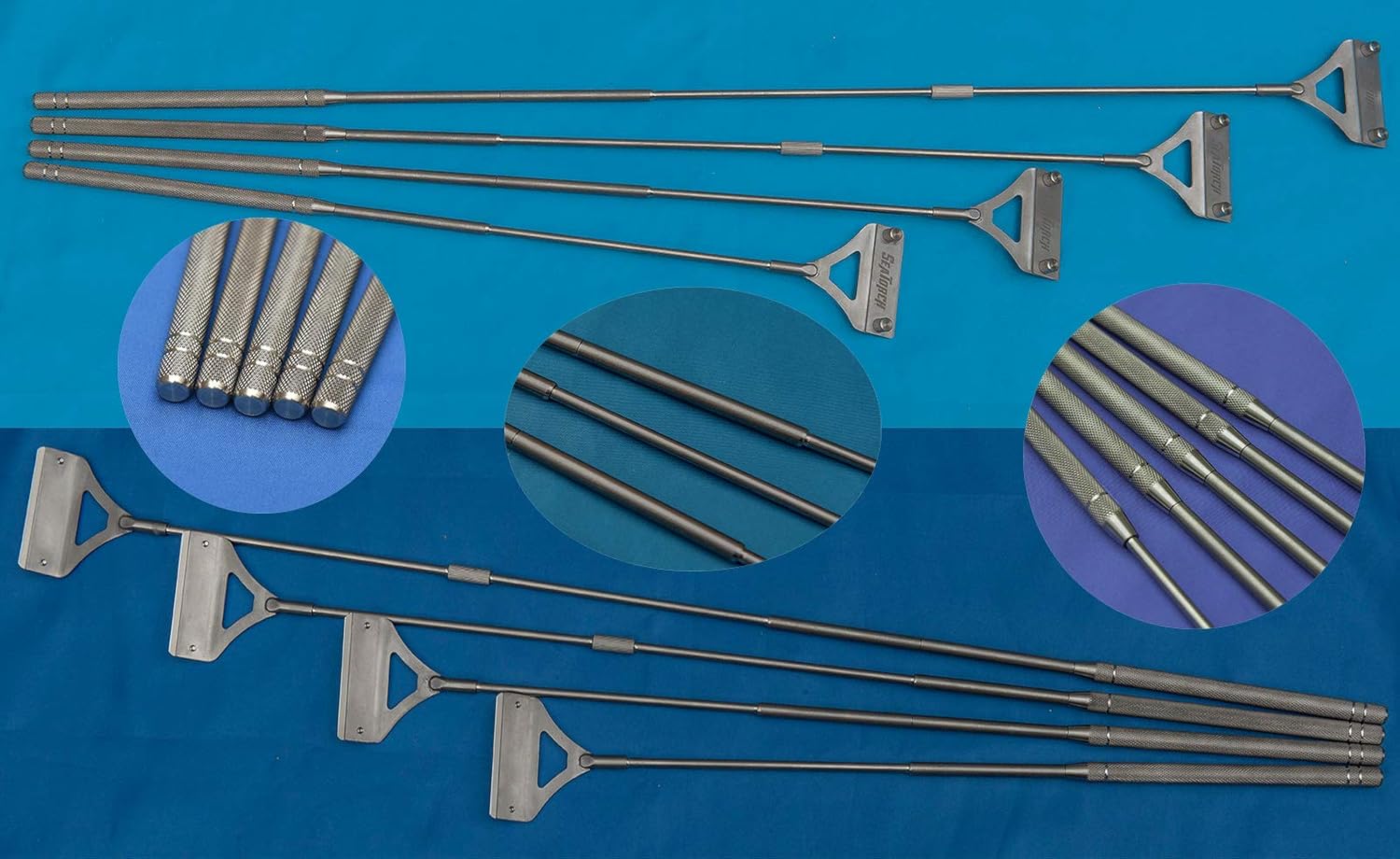 SMASOR Titanium Alloy Aquarium Scraper, 27.5" Aquarium Algae Scraper with 10 Blades，Five Lengths are Adjustable, Anti - Corrosion, Acid and Alkali Resistance : Pet Supplies