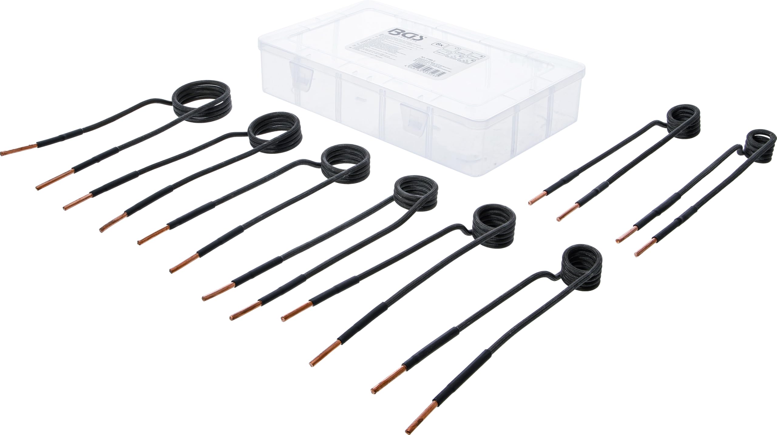 BGS 2169-2 | Induction Coil Set for Induction Heater | straight type | for BGS 2169, 3390, 3391 | 8 pcs.