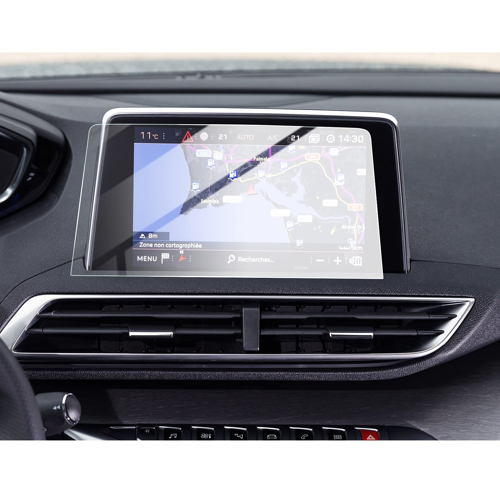GAFAT Peugeot 3008/5008/GT 2016-2020 8 Inch Navigation Screen Protector Tempered Glass Screen Protector GPS Navigation Film — image 1
