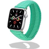 Sonix Knit Watch Band Compatible with Apple Watch | Stretch Ribbed Knit, Stylish, Sporty | 41mm/40mm/38mm, Series 9/8/7/6/5/4/3/2/1/SE | Aquamarine
