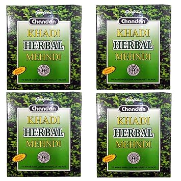 Khadi Pure Herbal Black Mehndi, 80 g (Pack of 4)
