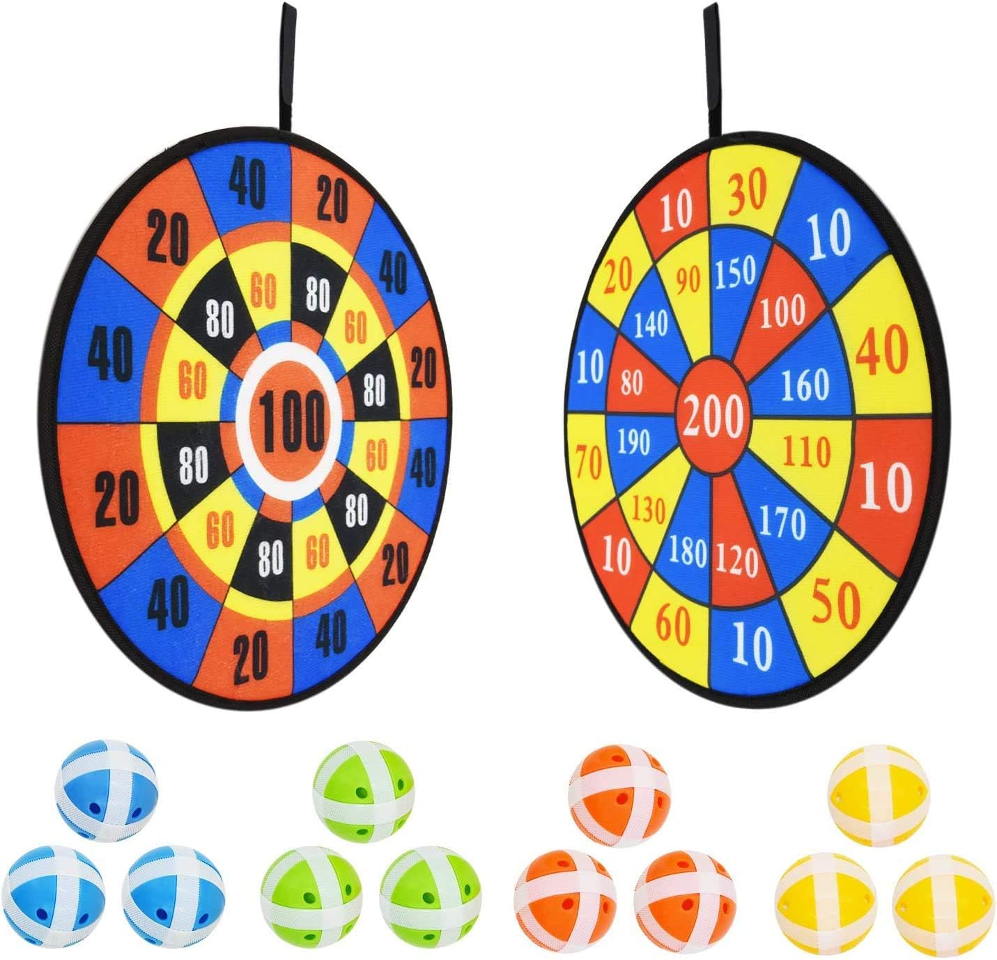 Kids Dart Board 2 Pcs Safe Classic Dart Board with 12