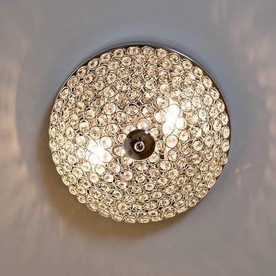 Buy Dllt Modern Crystal Light Fixture Ceiling Flush Mount 2 Light Small Chandelier For Bedroom Entryway Foyer Hallway Closet Room Dining Room Chrome Finish E12 Online In Nigeria B07zt76617