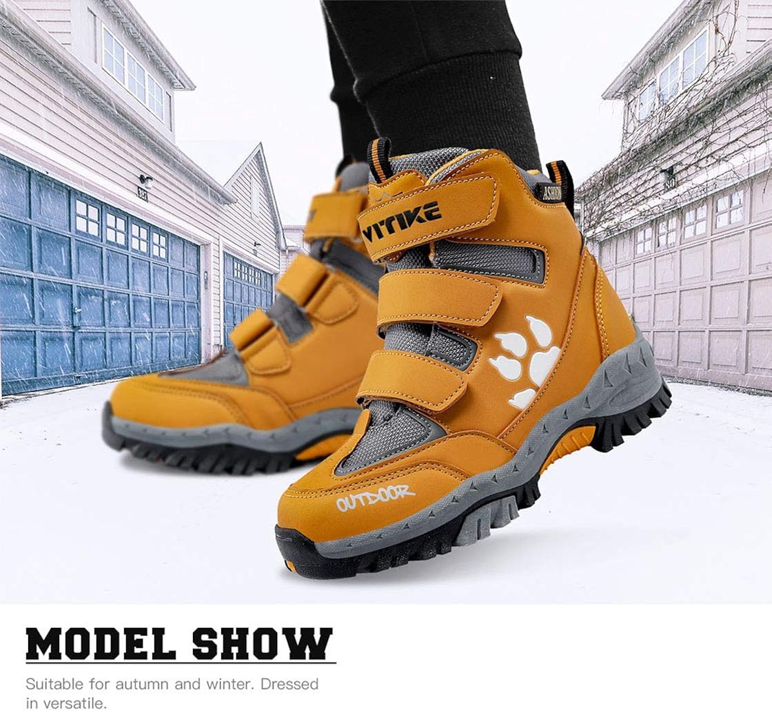  | Kid Snow Boots for Boys Snow Shoes Winter Boots for Girl Sneaker Hiking Boots Outdoor Steel Buckle Anti-Slip Boots(Toddler/Little Kid/Big Kid) | Snow Boots