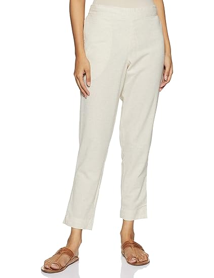 Karigari Women's cotton palazzo Bottom (282139000_BEIGE_L Large)