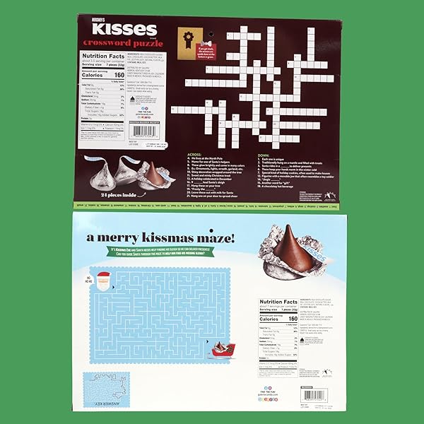 GALERIE 2025 HERSHEY KISSES ADVENT CALENDARS, COUNTDOWN TO CHRISTMAS WITH CHOCOLATE CANDIES, INDIVIDUALLY WRAPPED PIECES, 3.8 OUNCES EACH (PACK OF 2)