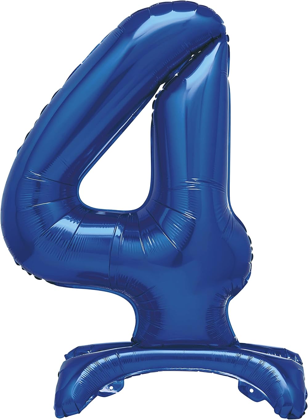 Unique Blue Standing Number 4 Foil Balloon 30" Packaged Brand Unique