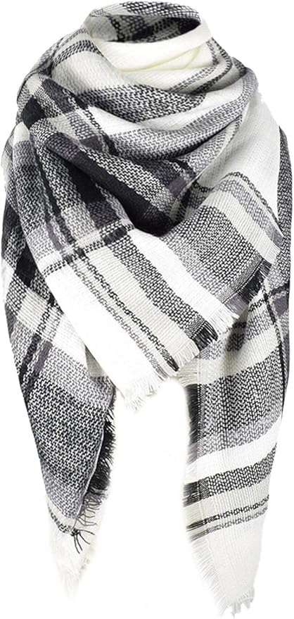 black and white winter scarf