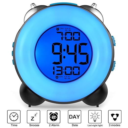 Banne Bon - Reloj Despertador con Alarma Dual Opcional, función de ...