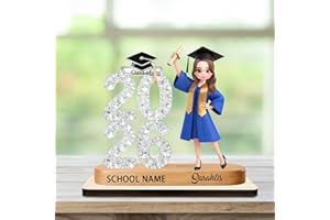 Class of 2026 Gifts Personalized 2D Flat Portrait Graduation Wood Sign with Name Custom Congrats Grad Wooden Plaque Graduate 