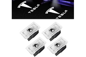 Meagkka Car Door Lights for Model S/3/X/Y Logo Projector 4 Pack Tesla Puddle Lights LED Welcome Lights Ghost Shadow for Model 3/S/Y/X Accessories