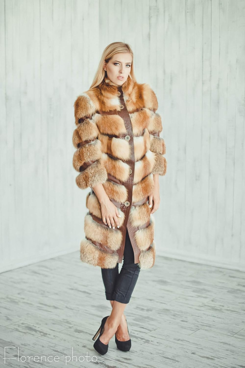 Amazon Com Real Red Fox Fur Coat Handmade