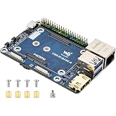 Waveshare Mini Base Board (B), Compatible with Raspberry Pi Compute Module 5, Onboard EEPROM and Encryption Chip