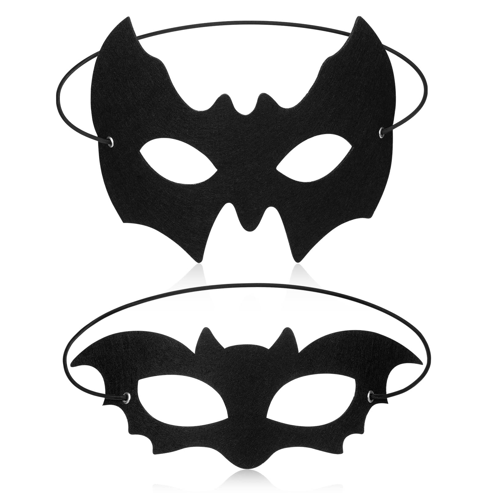 Neer 2 Pcs Halloween Bat Eye Mask Masquerade Masks Black Gothic Vampire Bat Accessories Men's Women's Costume Masks for Halloween Carnival Cosplay Party(Bat)