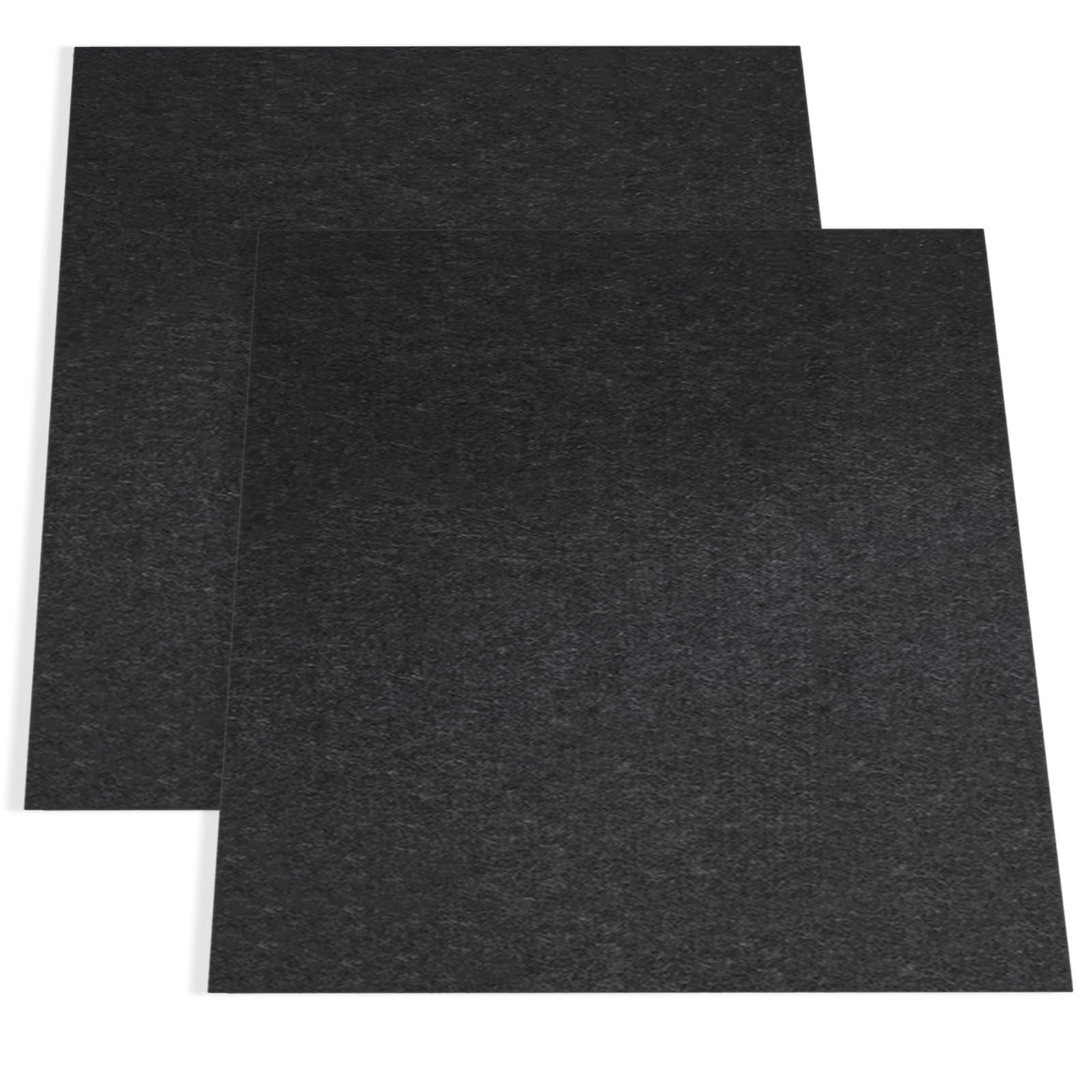 Photo 1 of Cheardia 2 Pc Garage Floor Mat, 36 x 29 Inches Oil Spill Mat Under Car, Reusable Rubber Mat, Black