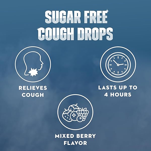 MUCINEX INSTASOOTHE SUGAR FREE COUGH DROPS, COUGH MEDICINE FOR ADULTS WITH DEXTROMETHORPHAN HBR, NON MENTHOL COUGH DROPS, COUGH SUPPRESSANT LOZENGES, MIXED BERRY MEDICATED COUGH DROPS, 40CT