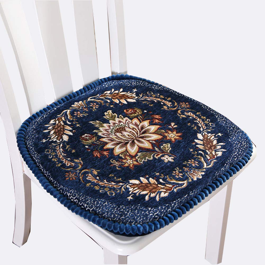 Best Blue Floral Kitchen Chair Pad