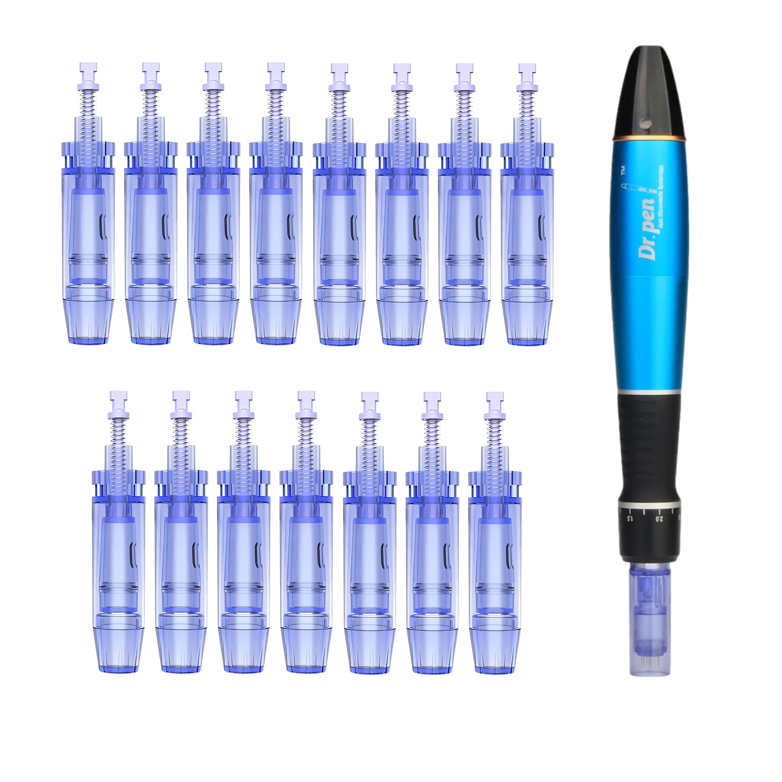 15Pcs 12 Pin Microneedling Pen Replacement Cartridges for Dr.pen A1, Authentic Disposable Replacement Cartridges Beauty Tool Skin Care Kit
