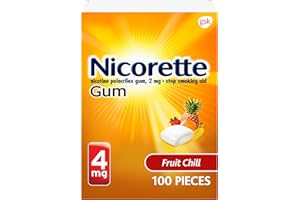 Nicorette Nicotine Gum Fruit Chill 4 Milligram Stop Smoking Aid 100 Count