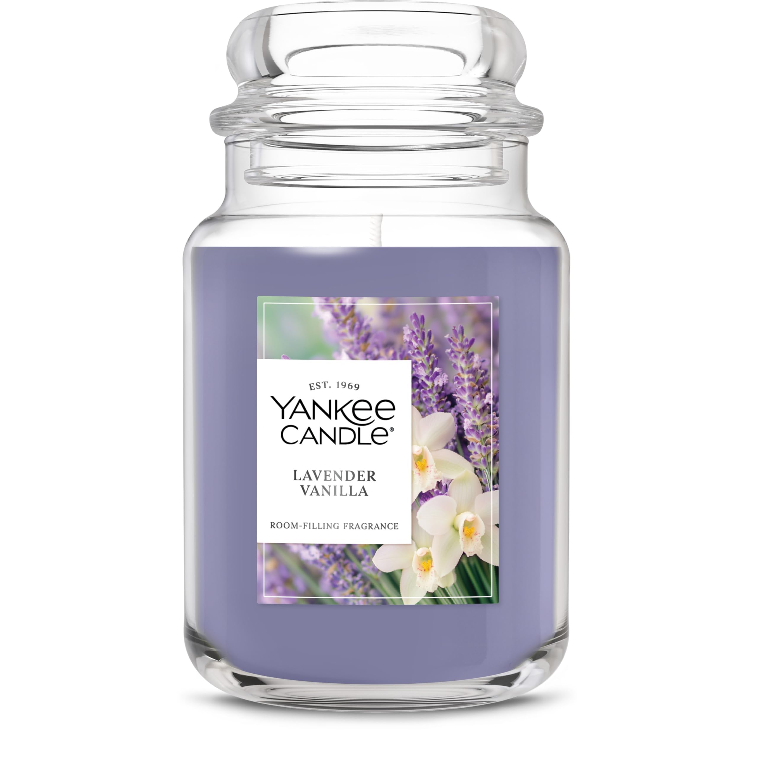 Photo 1 of **USED**Yankee Candle Lavender Vanilla, Scented Candle, 22oz Large Jar with up to 150 Hour Burn Time, Giftable