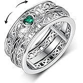 Claddagh Ring 925 Sterling Silver Claddagh Rotatable Fidget Ring Spinning Ring Irish Jewelry Gifts for Women Men