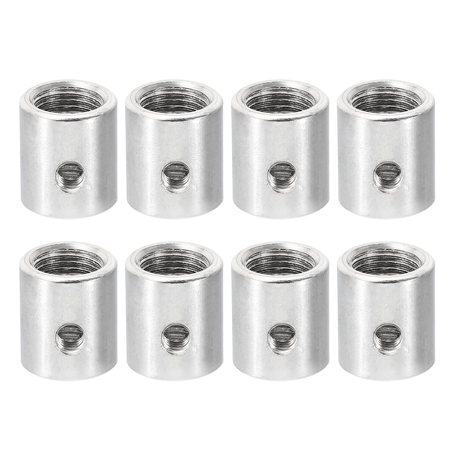 PATIKIL M10xM8x16mm Thread Reducing Nuts, 12 Pcs Round Coupling Nut Female Fine Thread Reducer Sleeve Pipe Fitting Adapters Connector for Lamp Gooseneck Hose