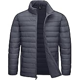 TACVASEN Men's Lightweight Puffer Jacket Winter Quilted Puffy Jackets Warm Water-Resistant Windproof Insulated Coats