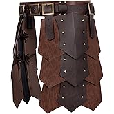 Minhuida Medieval Belt Thigh Armor Retro Faux Leather Double Side Waist Guard LARP Knight & Mercenary Costume Accessory