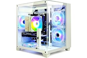 LXZ Gaming PC Desktop 12th I5-12400F, 6 core 2.5GHz Desktop Computer, GeForce RTX 3050, 32G DDR4 RAM, 1TB NVME SSD, Prebuilt Tower Computer for Gaming, Home and Office (White)