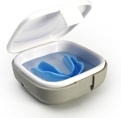Enc ase Dental Retainer Case with Bath Grey Dual Purpose Hygienic Denture Case