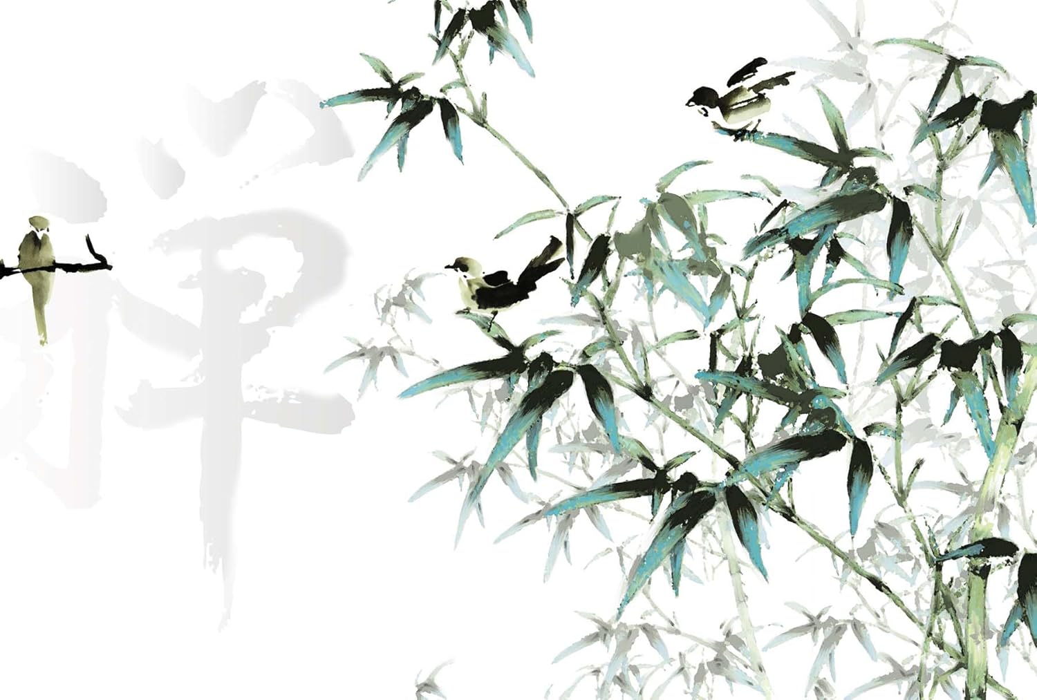 Scenolia Panoramic Poster Wallpaper Chinese Painting 4 x 2.70 m XXL HD Quality, 4 x 2,7 m