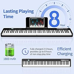 Folding Piano Keyboard, 88 Keys Full Size