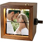 Custom Photo Flipbook Frame Animation | Personalized Machine Mechanical Hand-cranked Flipbook Box with Light ，Songs,Text,Hand Crank Photo Box Shadow Box