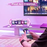 Divoom Times Gate WiFi Pixel Art Display 128x128 IPS Clock Pink view 2
