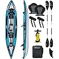 Driftsun Almanor Inflatable Kayak - Inflatable Touring Kayak - Inflatable 1 and 2 Person Kayaks for Adults with EVA Padded Seats, High Back Support, Paddles, Pump (1 Person, 2 Person, 2 Plus 1 Child)